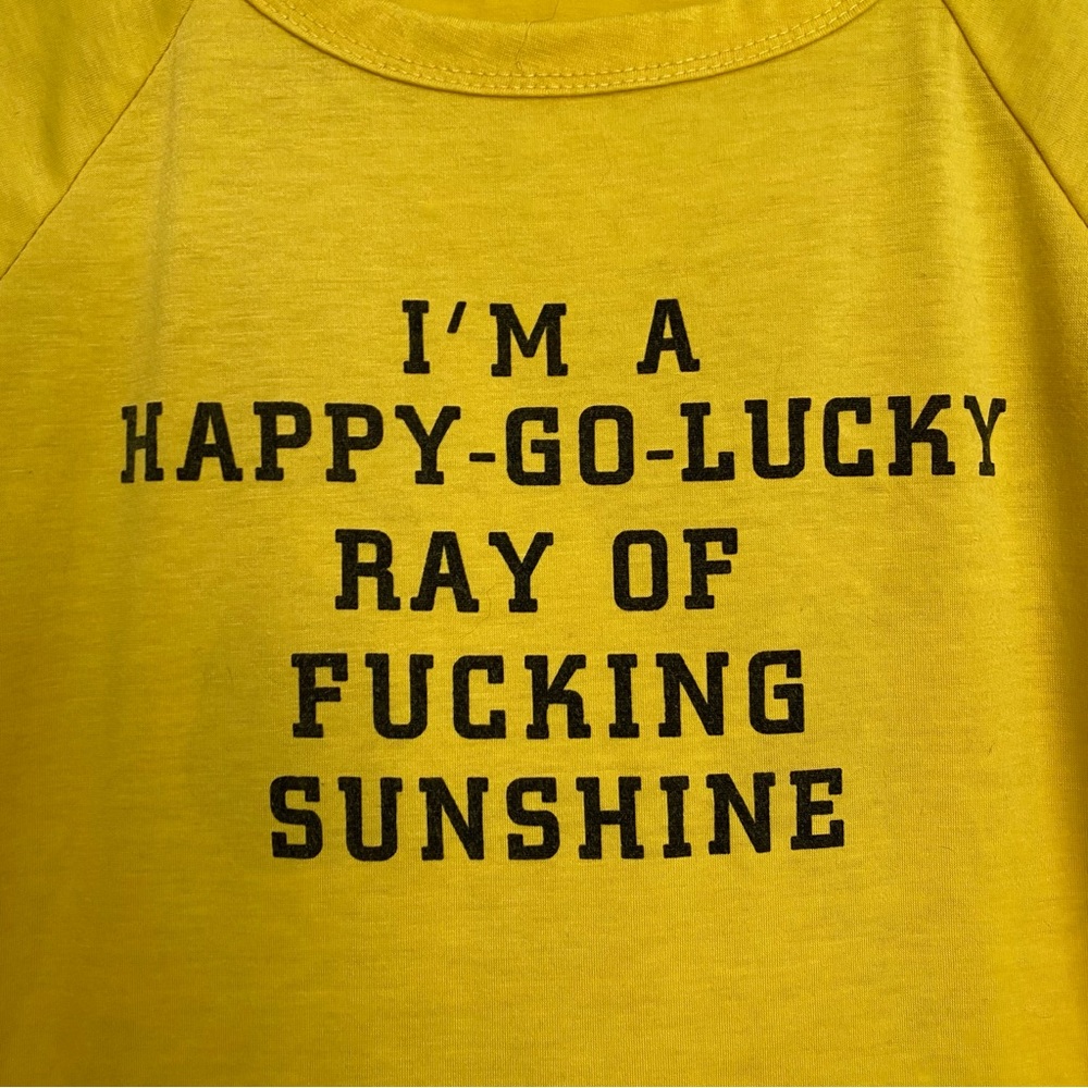 Happy Go Lucky Graphic Crop Top - Picture 2 of 4
